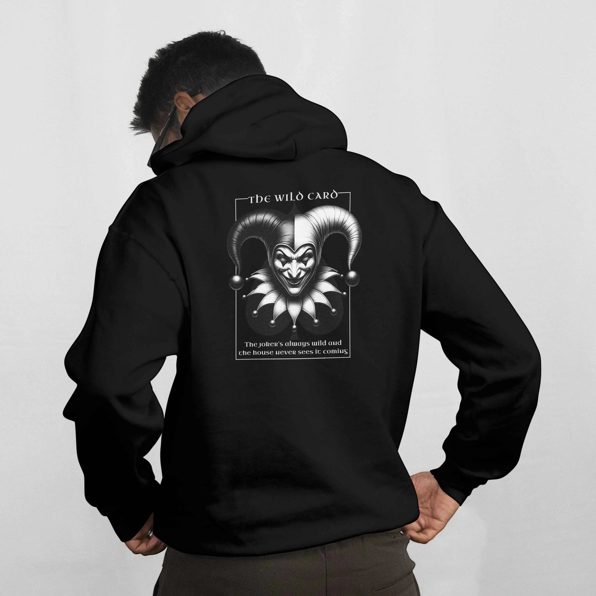 Wild Card Joker Graphic Hoodie | Dark Jester Streetwear Hoodie