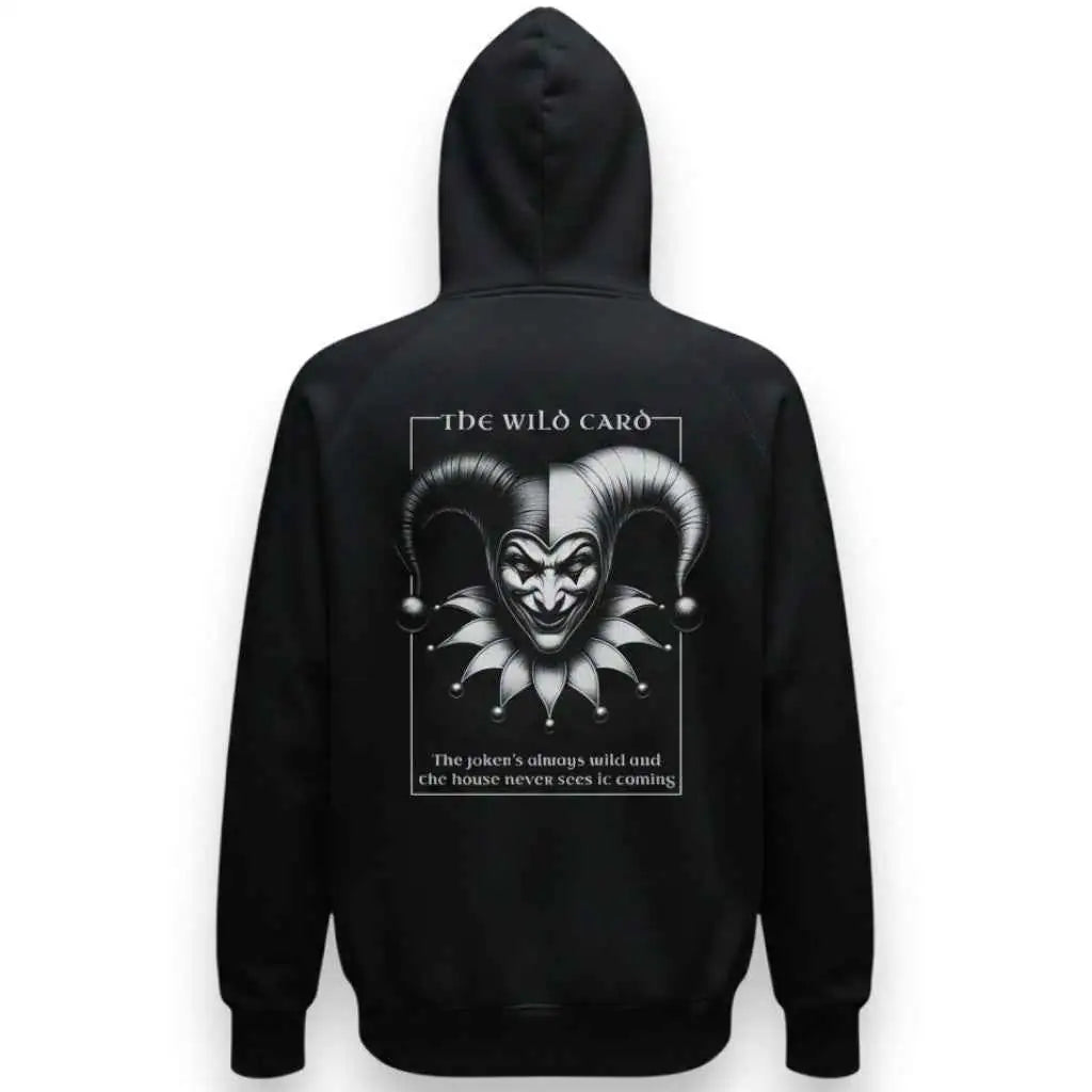 Wild Card Joker Graphic Hoodie | Dark Jester Streetwear Hoodie