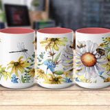 Wildflower Dragonfly Ceramic Mug |  My Lucky Tee
