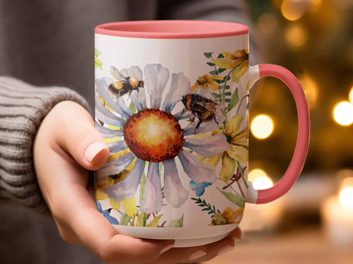 Wildflower Dragonfly Ceramic Mug |  My Lucky Tee