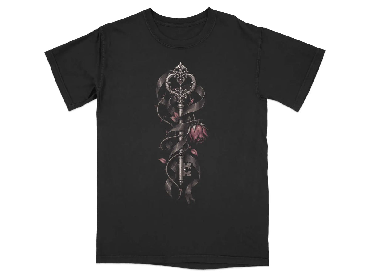Wilted Rose & Skeleton Key Tee |  My Lucky Tee