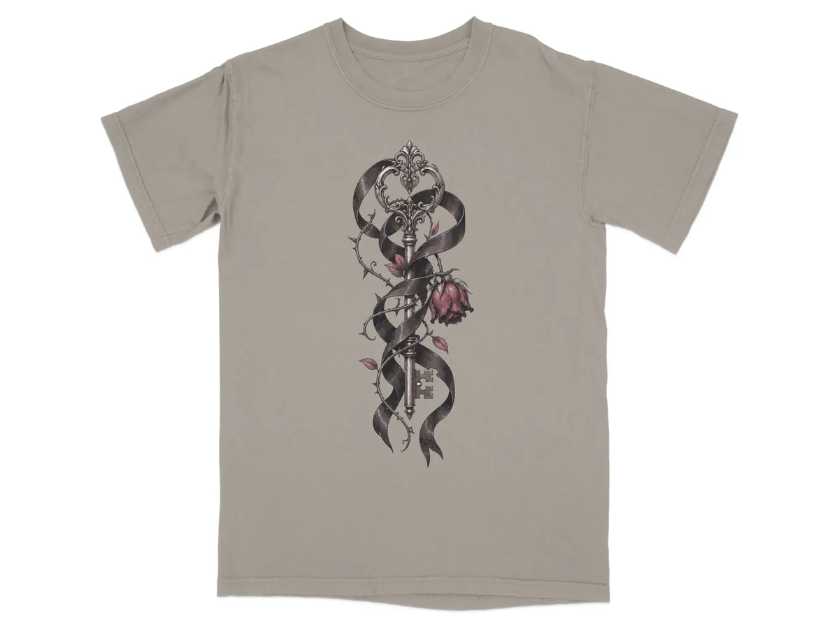 Wilted Rose & Skeleton Key Tee |  My Lucky Tee