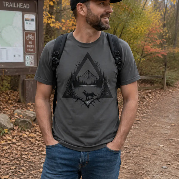 Wolf Wildlife Scene Organic Tee