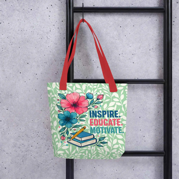 Inspire Educate Motivate Teacher Tote 