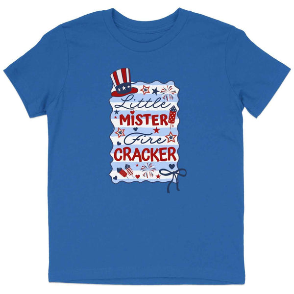 Little Mister Firecracker Patriotic T-Shirt