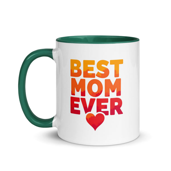 Best Mom Ever Coffee Mug in Green 11 oz