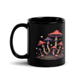 Dreamscape Mushroom Black Mug 