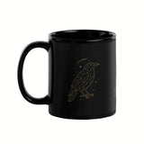 Starlit Crow Black Mug
