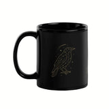 Starlit Crow Black Mug 