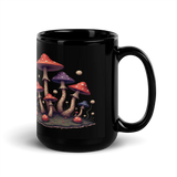Dreamscape Mushroom Black Mug 