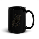 Starlit Crow Black Mug