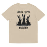 Sand Organic Cotton Tee, Mystical Aesthetic, Black Hare's Blessing from Store & Peace