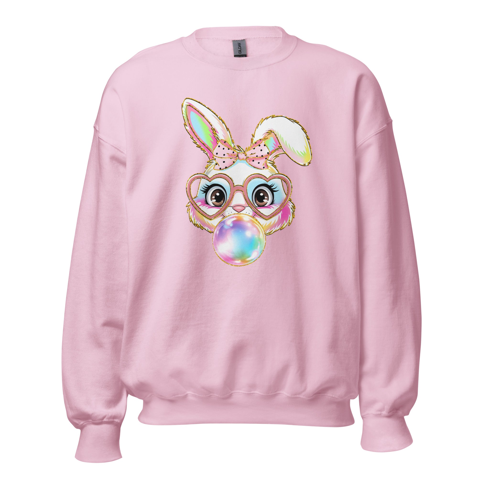 Bubble Bunny Adult Sweatshirt in Pink