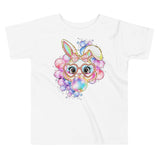Bubble Bunny Toddler Tee in White