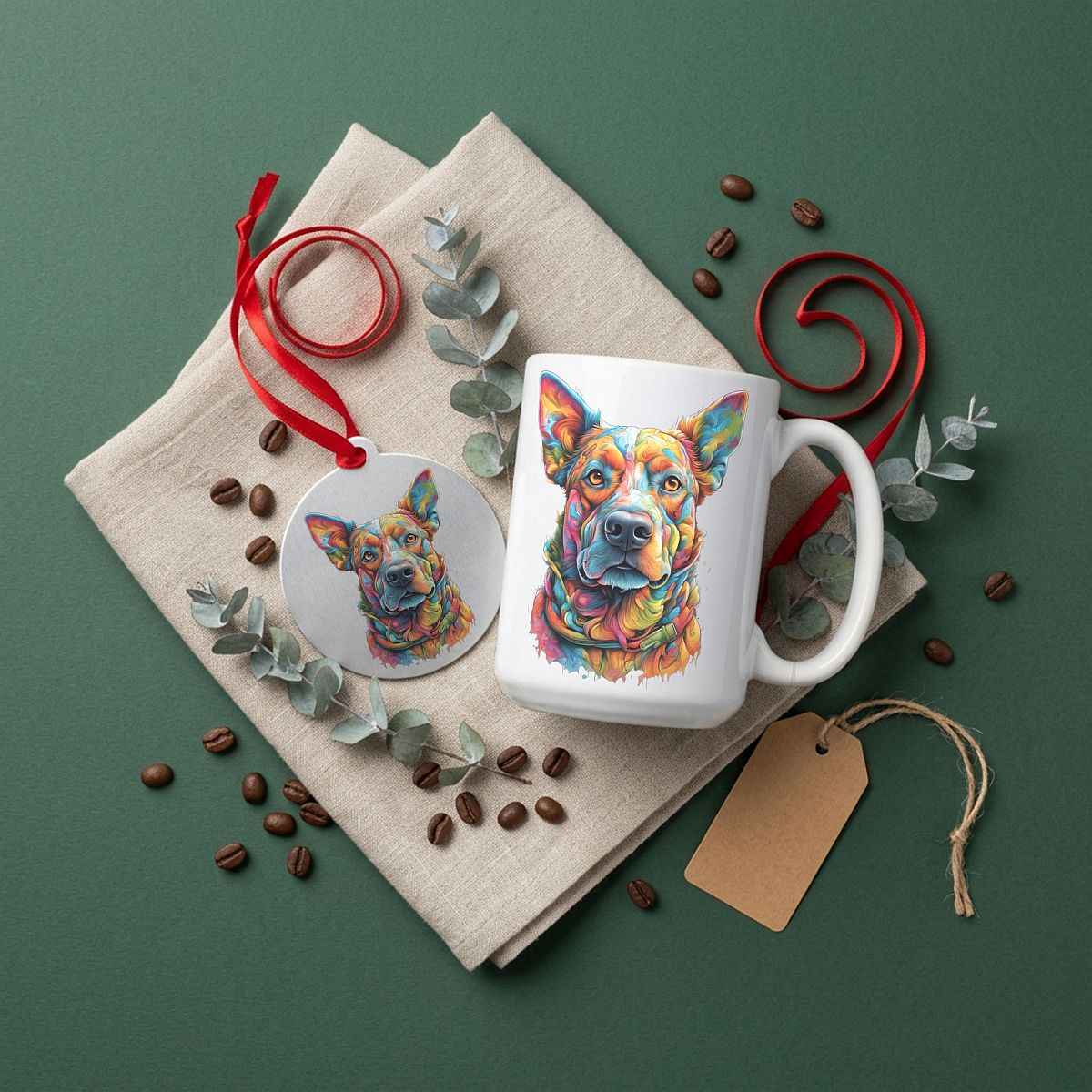 Buddy Dog Portrait — Mug / Ornament