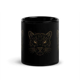 Starlit Big Cat Black Mug 