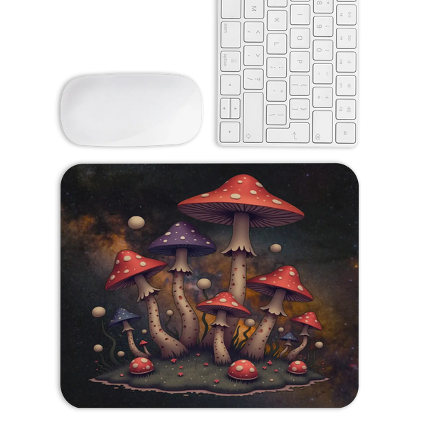 Dreamscape mushroom mousepad with colorful fantasy artwork 