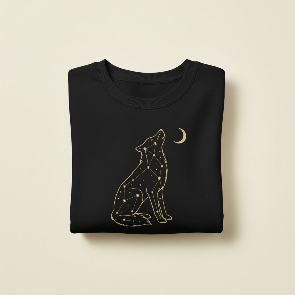 Starlit Wolf Women’s Organic Sweatshirt