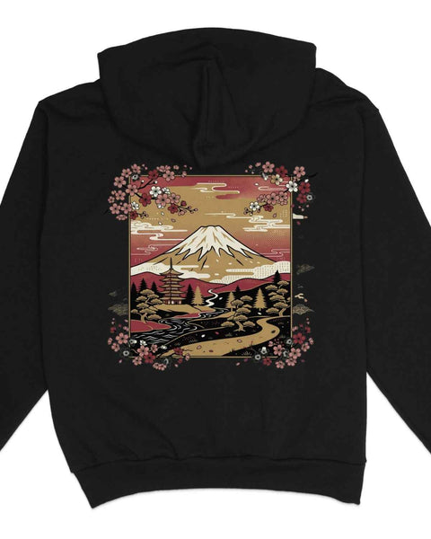 Mount Fuji Cherry Blossom Hoodie