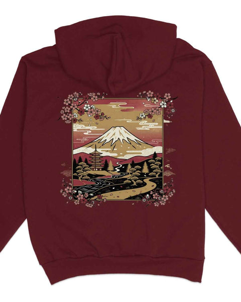 Mount Fuji Cherry Blossom Hoodie