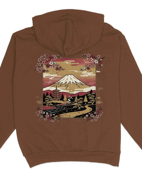 Mount Fuji Cherry Blossom Hoodie