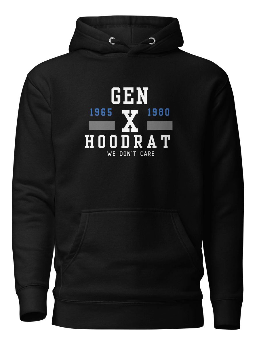 Gen X Hoodrat Hoodie Front - Black