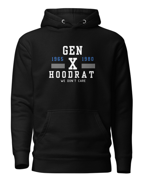 Gen X Hoodrat Hoodie Front - Black
