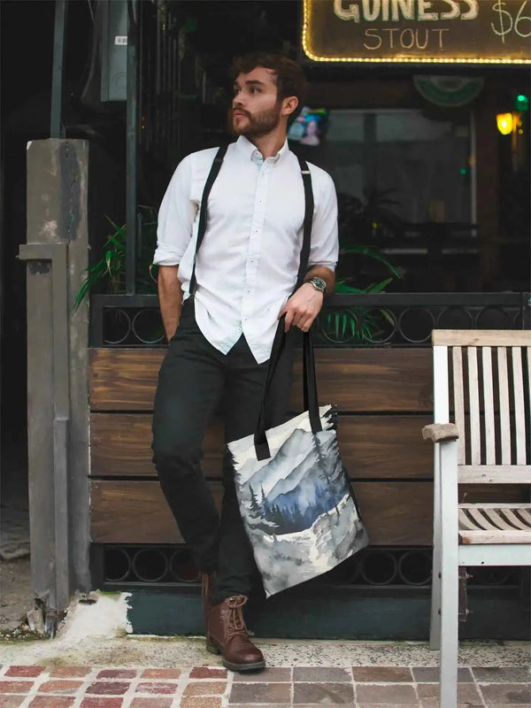 Watercolor Mountain Tote Bag 