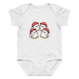 Happy Kawaii Mushroom Baby Bodysuit 6M