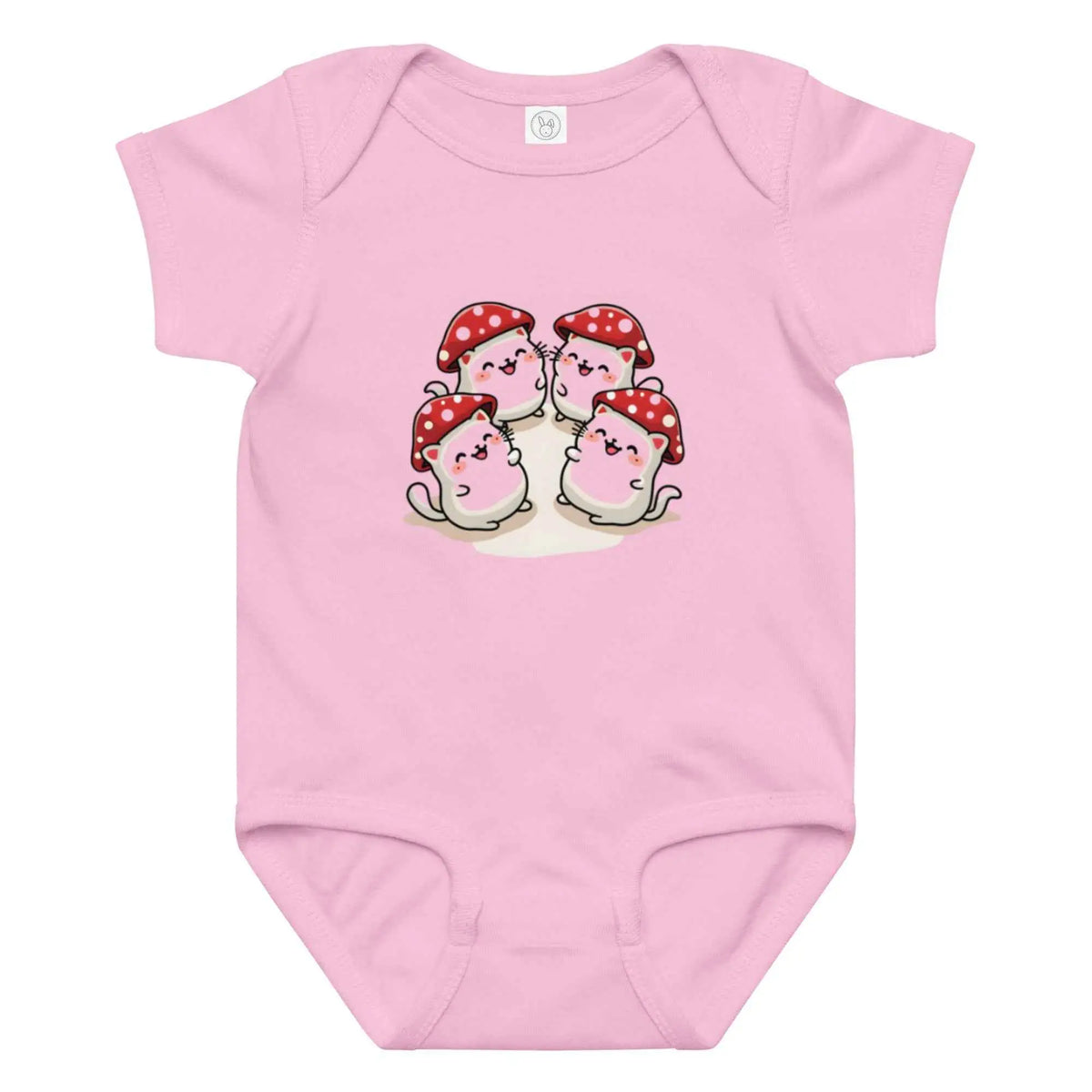 Happy Kawaii Mushroom Baby Bodysuit 6M