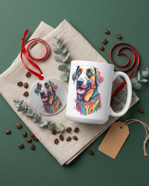 Max — Dog Portrait Collection | Mug & Ornament Set