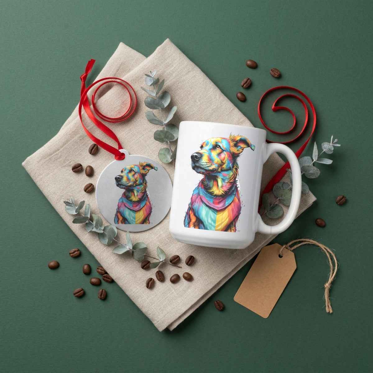 Hank — Dog Portrait Collection | Mug & Ornament Set