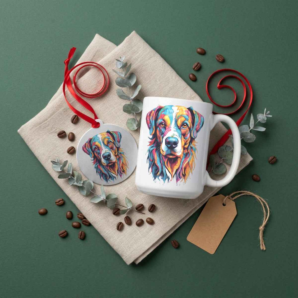 Benny — Dog Portrait Collection | Mug & Ornament Set