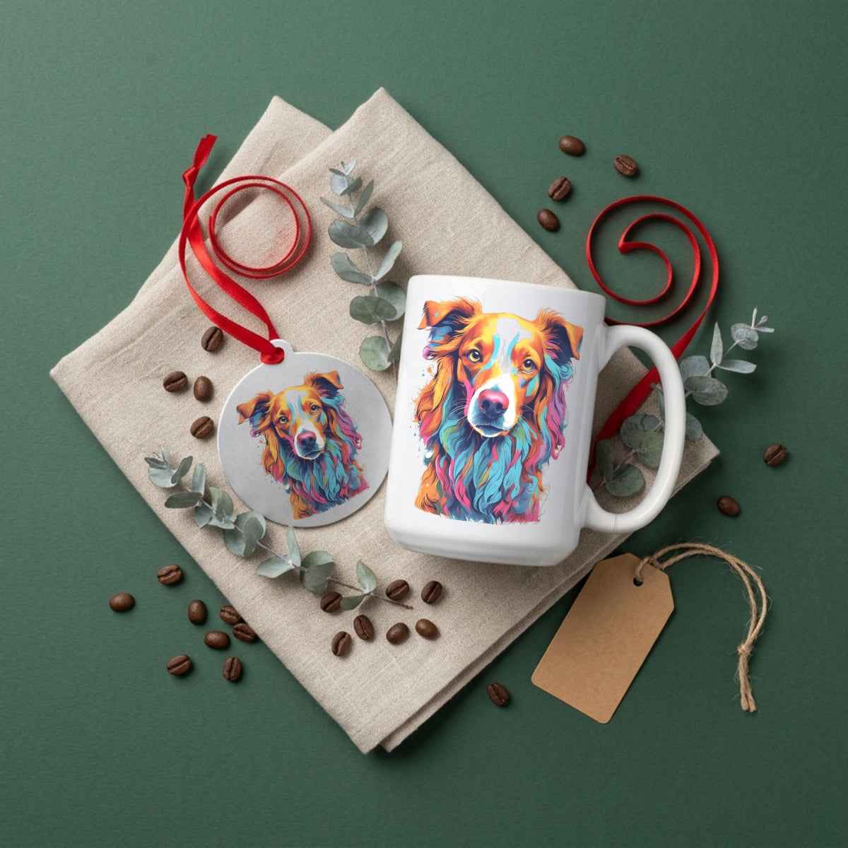 Pearl— Dog Portrait Collection | Mug & Ornament Set
