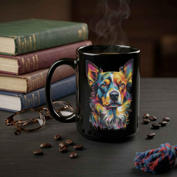 Indigo Dog Portrait — Mug / Ornament