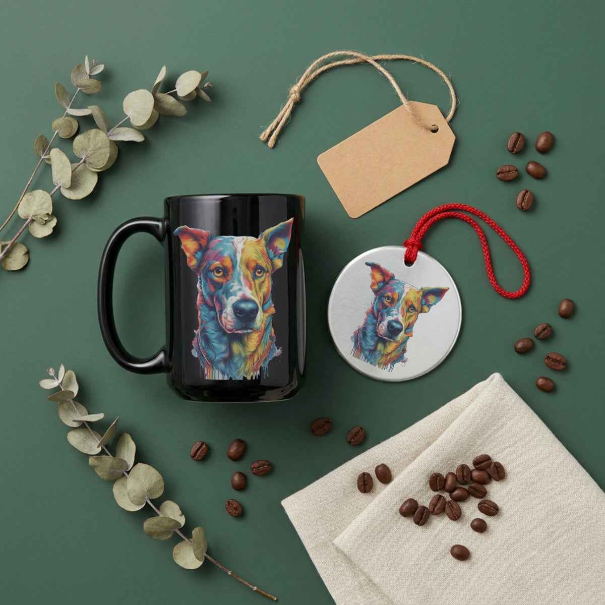 Copper Dog Portrait — Mug / Ornament