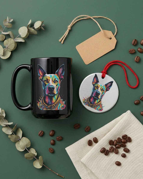 Biscuit Dog Portrait — Mug / Ornament