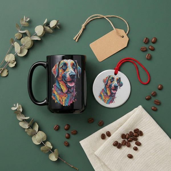 Max — Dog Portrait Collection | Mug & Ornament Set