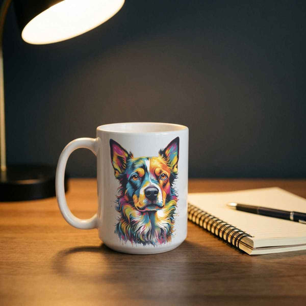 Indigo Dog Portrait — Mug / Ornament