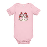 Kawaii Mushroom Cats Baby One Piece Outfit- Pink