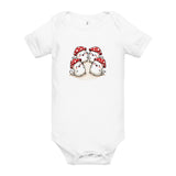 Kawaii Mushroom Cats One Piece Outfit - White