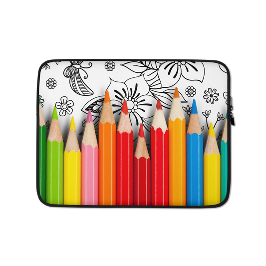 Color Page and Pencils Laptop Sleeve