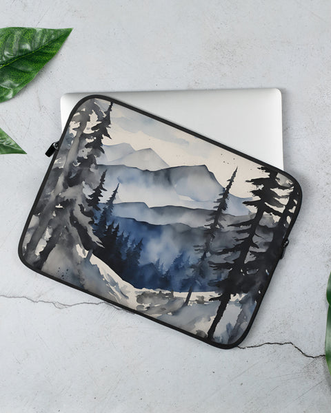 Watercolor Mountains Laptop Sleeve 13"