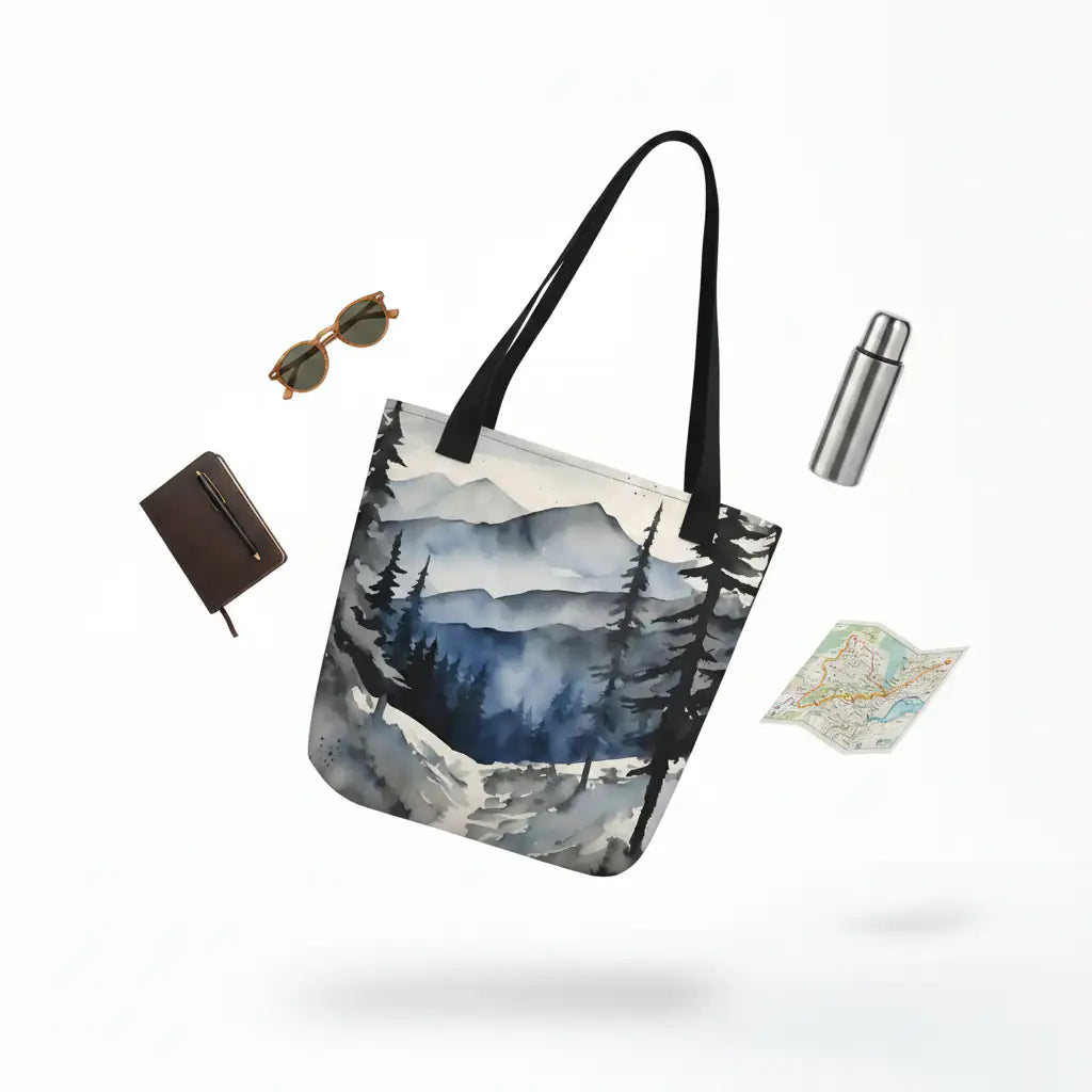 Watercolor Mountain Tote Bag