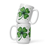 Left and Right side of Lucky Clover Coffee Mug 15 oz