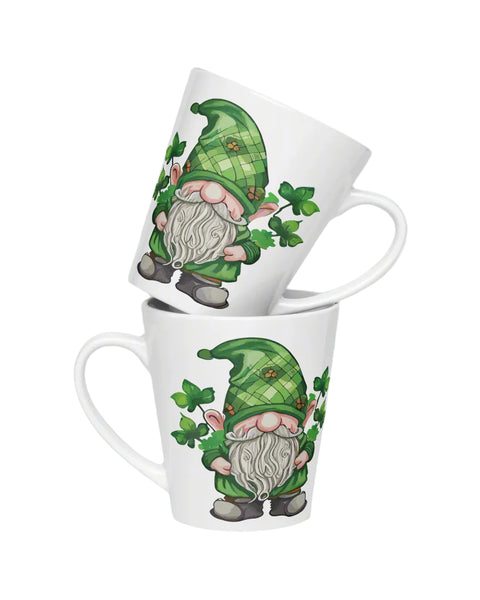 Lucky Gnome Latte Mug Left & Right sides