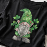 Close up view of the Lucky Gnome Crop tee 