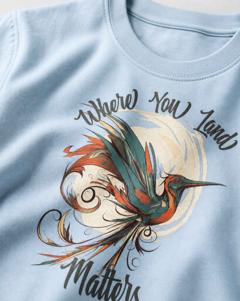 Where You Land Matters Hummingbird Graphic Tee