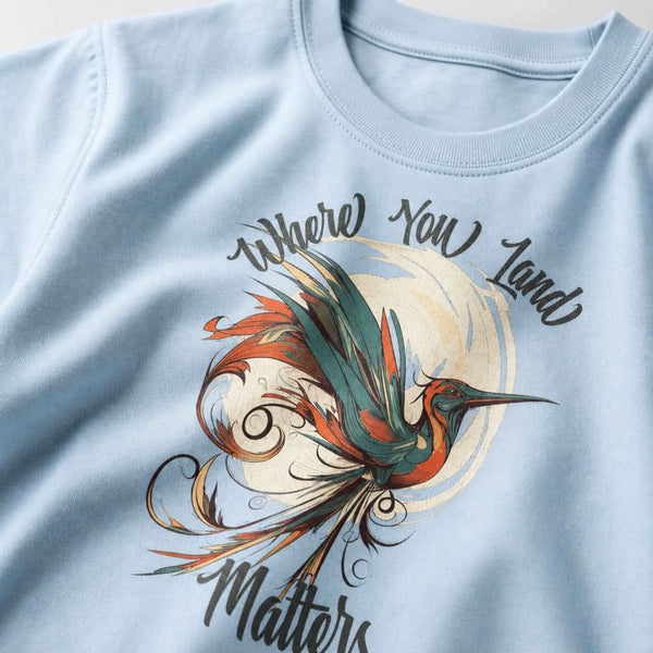 Where You Land Matters Hummingbird Graphic Tee 