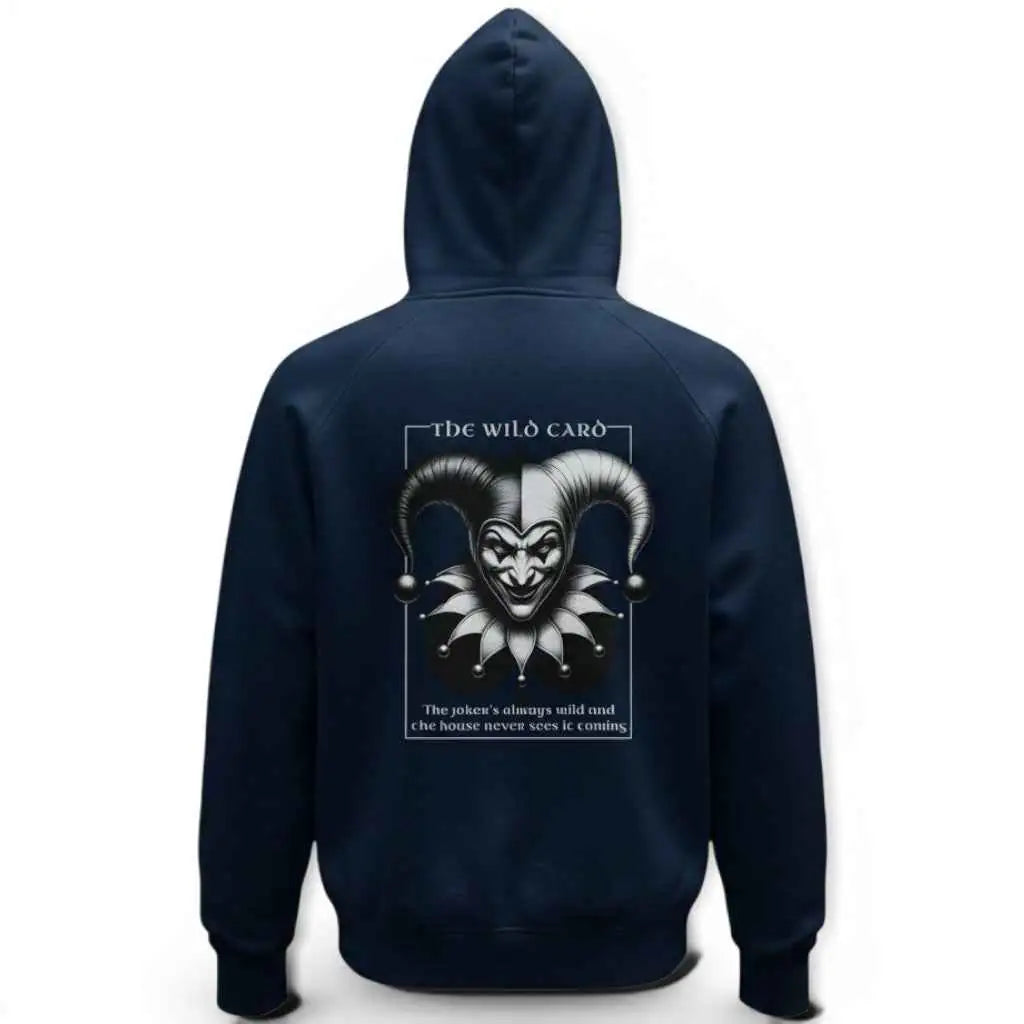 Wild Card Joker Graphic Hoodie | Dark Jester Streetwear Hoodie 